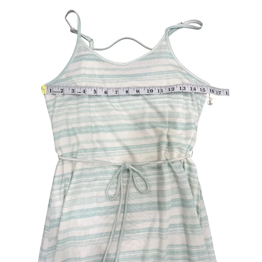 Carve Designs Vikki Tank Dress Soft Maxi Cloud Aqua Stripe Women Size S NEW - Picture 6 of 8